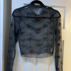 Sheer Black Lace Top